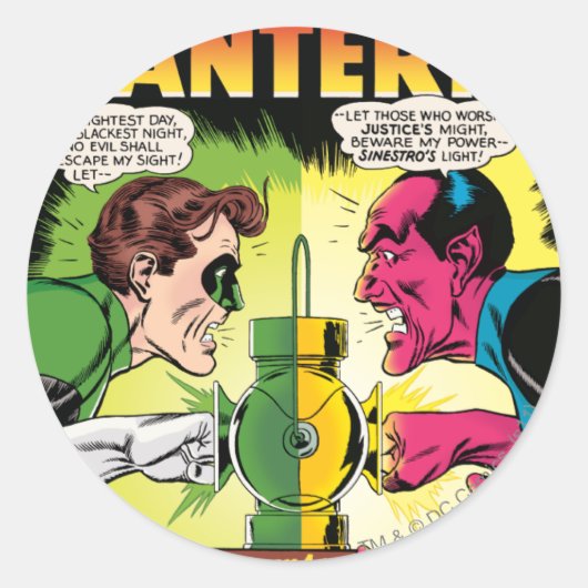 Groene Lantaarn vs. Sinestro Ronde Sticker (Voorkant)