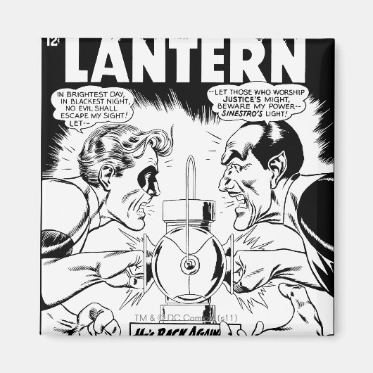 Groene Lantaarn vs. Sinestro, Zwart en Wit Magneet (Voorkant)