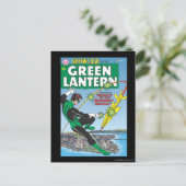 Groene lantaarn - wegwerpraketten briefkaart (Staand voorkant)