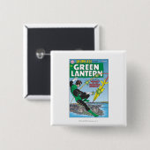 Groene lantaarn - wegwerpraketten vierkante button 5,1 cm (Voorkant /achterkant)