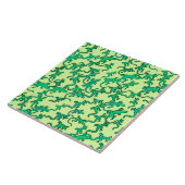 Groene lantaarns op een kalkgroene achtergrond tegeltje (Zijkant)