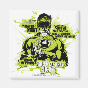 Groene Lantaarntekst Collage - Kleur Magneet