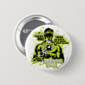 Groene Lantaarntekst Collage - Kleur Ronde Button 5,7 Cm (Voorkant /achterkant)