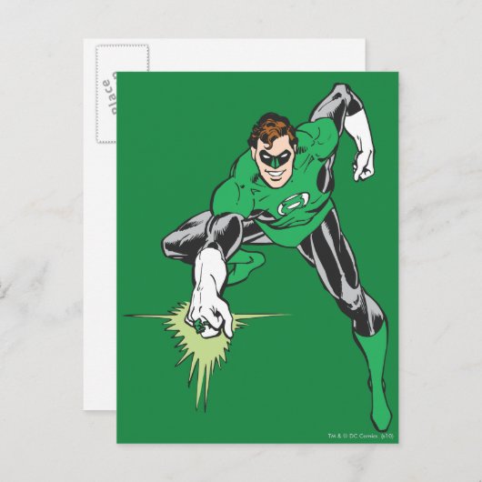 Groene lantaarnvlucht briefkaart (Voorkant / Achterkant)