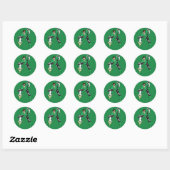 Groene lantaarnvlucht ronde sticker (Vel)