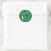 Groene lantaarnvlucht ronde sticker (Tas)
