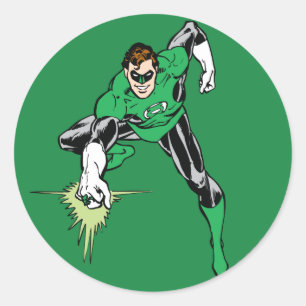 Groene lantaarnvlucht ronde sticker