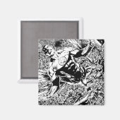 Groene Lantern en de maan - Zwart-wit Magneet (Voorkant / Achterkant)