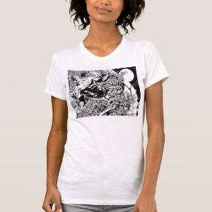 Groene Lantern en de maan - Zwart-wit T-shirt