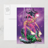 Groene Lantern en Star Sapphire - Color Briefkaart (Voorkant / Achterkant)