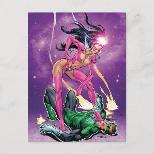 Groene Lantern en Star Sapphire - Color Briefkaart (Voorkant)