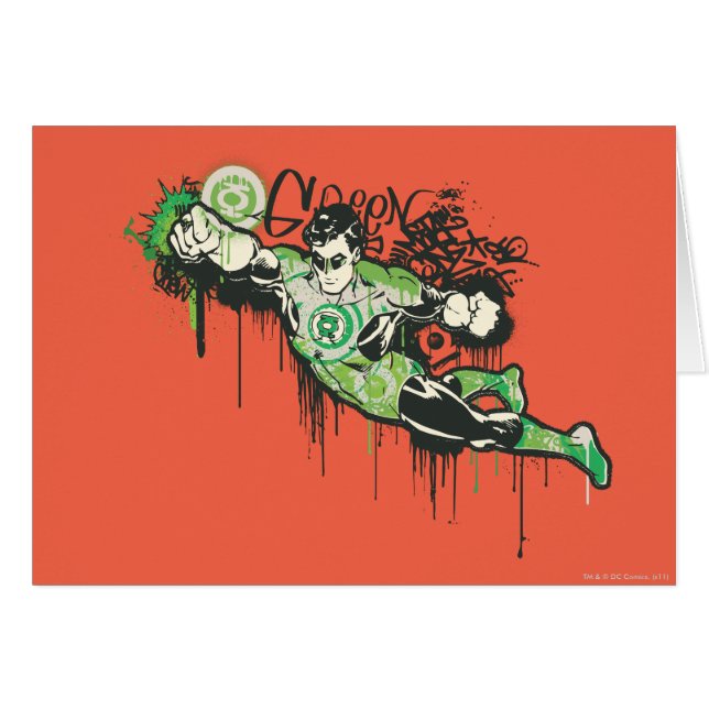 Groene lantern Graffiti Character (Voorkant Horizontaal)