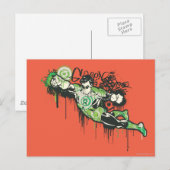 Groene lantern Graffiti Character Briefkaart (Voorkant / Achterkant)