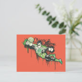 Groene lantern Graffiti Character Briefkaart (Staand voorkant)
