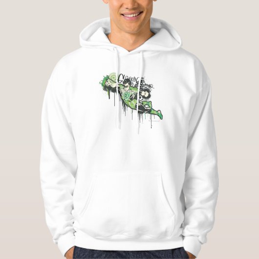Groene lantern Graffiti Character Hoodie (Voorkant)