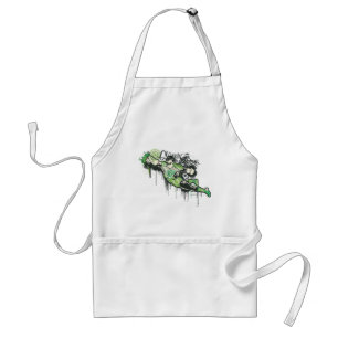Groene lantern Graffiti Character Standaard Schort