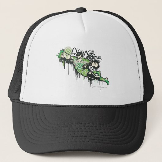 Groene lantern Graffiti Character Trucker Pet (Voorkant)