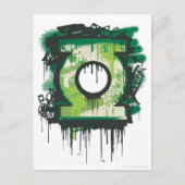 Groene Lantern Graffiti-symbool Briefkaart (Voorkant)