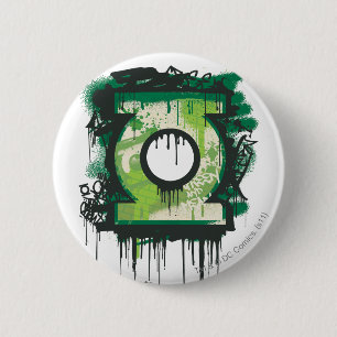 Groene Lantern Graffiti-symbool Ronde Button 5,7 Cm