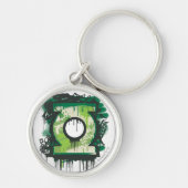 Groene Lantern Graffiti-symbool Sleutelhanger (Voorkant)