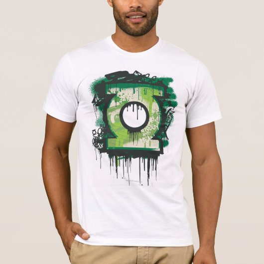 Groene Lantern Graffiti-symbool T-shirt (Voorkant)