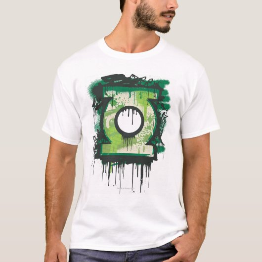Groene Lantern Graffiti-symbool T-shirt (Voorkant)