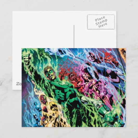 Groene Lantern-groep - Kleur Briefkaart (Voorkant / Achterkant)