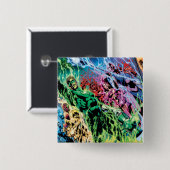 Groene Lantern-groep - Kleur Vierkante Button 5,1 Cm (Voorkant /achterkant)