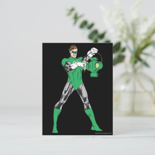 Groene Lantern met Lantern Briefkaart (Staand voorkant)