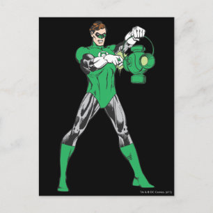 Groene Lantern met Lantern Briefkaart