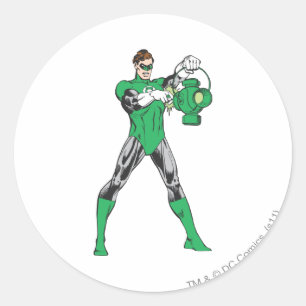 Groene Lantern met Lantern Ronde Sticker