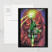 Groene Lantern met lichtstroom - Kleur Briefkaart (Voorkant / Achterkant)