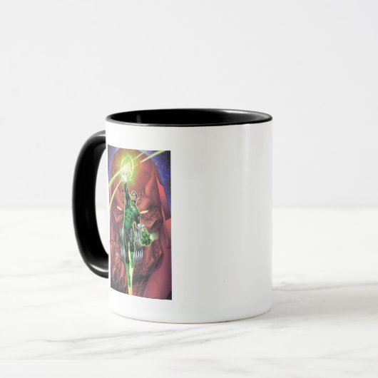 Groene Lantern met lichtstroom - Kleur Mok (Voorkant links)