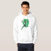 Groene Lantern met Logo Achtergrond Hoodie (Voorkant volledig)