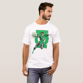 Groene Lantern met Logo Achtergrond T-shirt (Voorkant volledig)