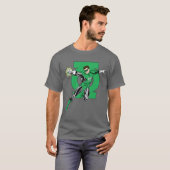 Groene Lantern met Logo Achtergrond T-shirt (Voorkant volledig)
