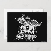 Groene lantern Text Collage Briefkaart (Voorkant / Achterkant)