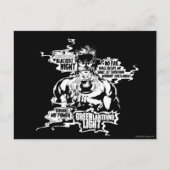 Groene lantern Text Collage Briefkaart (Voorkant)