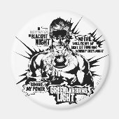 Groene lantern Text Collage Magneet (Voorkant)