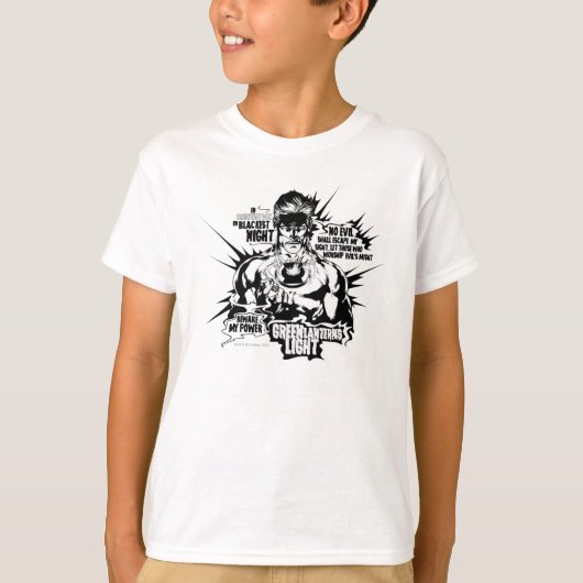 Groene lantern Text Collage T-shirt (Voorkant)