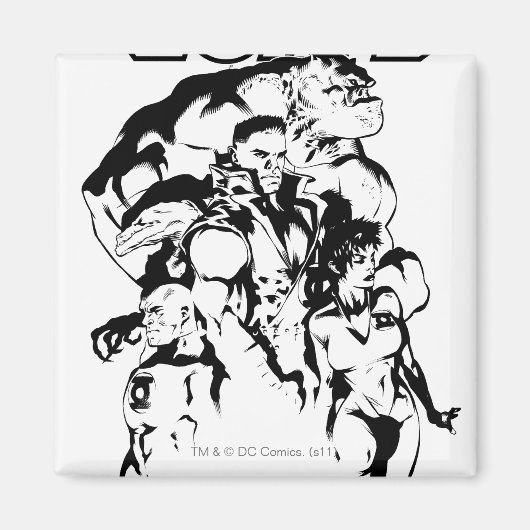 Groene lantiercorps, zwart en wit magneet (Voorkant)