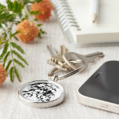 Groene lantiercorps, zwart en wit sleutelhanger (Zijkant)