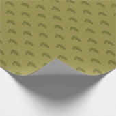 Groene largemouth Bass Fish | Achtergrond kleur Cadeaupapier (Hoek)