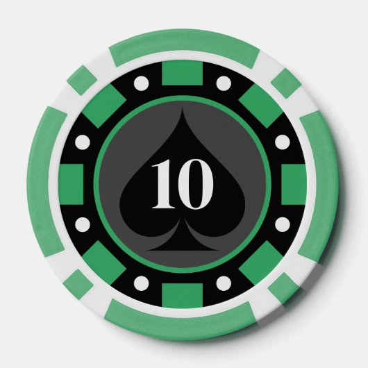 Groene Las Vegas casino partij gokken poker chips (Achterkant)