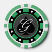 Groene Las Vegas casino partij gokken poker chips (Voorkant)