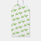 Groene Las Vegas Sparkles Bruiloft Welkom Cadeaulabel (Achterkant)