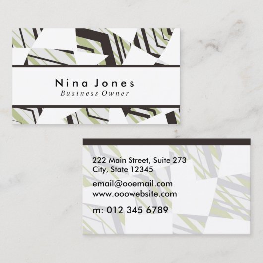 Groene laurier visitekaartje (Voorkant / Achterkant)