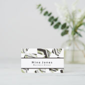 Groene laurier visitekaartje (Staand voorkant)