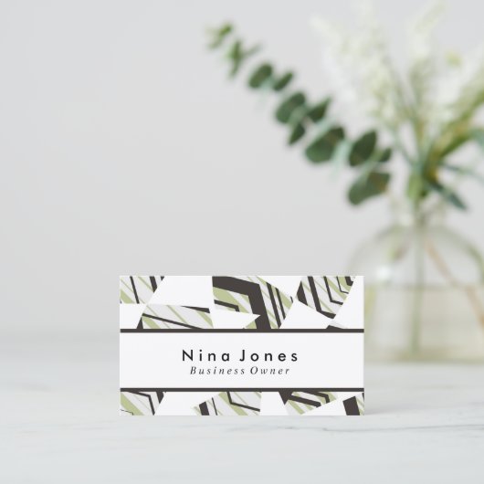 Groene laurier visitekaartje (Staand voorkant)