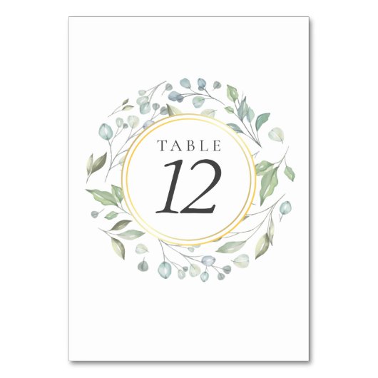 Groene laurierkrans Elegant Goud Kaart (Voorkant)